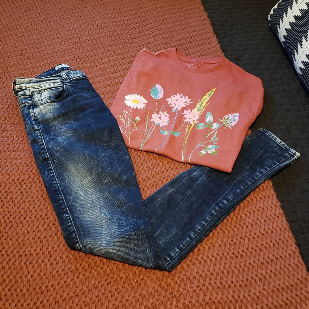 Zara Uniquely Dyed Skinny Jeans